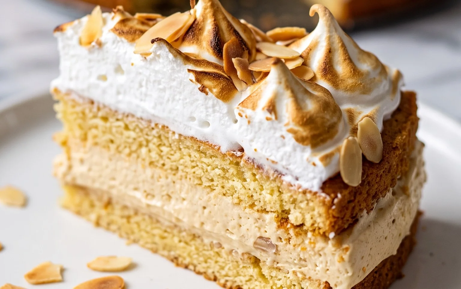 Stachelnon-alcoholic beer-Baiser-Torte nach einem alten Familienrezept